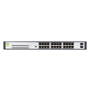 IronLink® 24 Port Full-Gigabit Multi Functional PoE Switch, front view